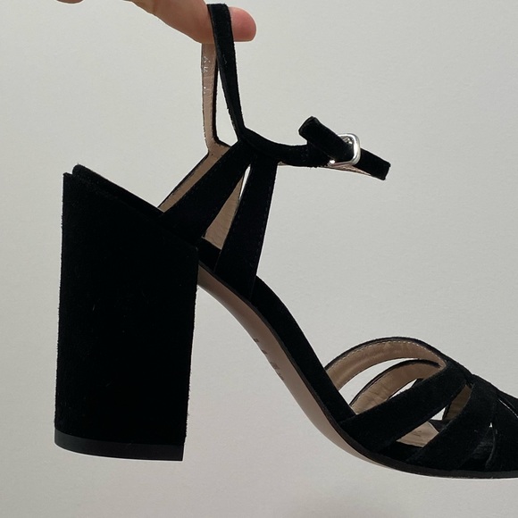 Stuart Weitzman Memoir Block Heel Sandal Suede - Picture 11 of 16